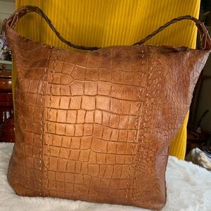 Carlos Falchi Fatto a Mano crocodile skin purse